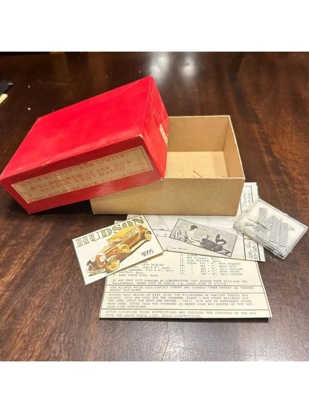 Scale Structures Ltd Billboards Of The 20s Wood Model Kit No. K-110